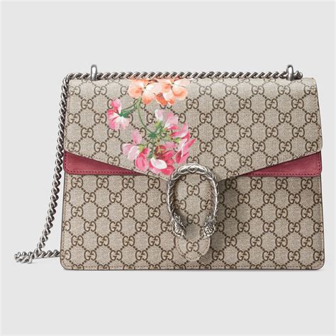 gucci dionysus blooms print shoulder bag price|gucci dionysus bag suede medium.